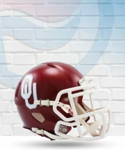 Score Here Collectibles Oklahoma Sooners Speed Riddell Mini Football Helmet