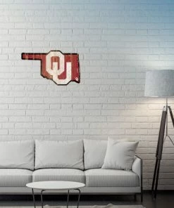 WinCraft Oklahoma Sooners State Shaped Wooden Sign