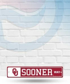 WinCraft Oklahoma Sooners Street Zone Plastic Blvd Sign Wall Signs