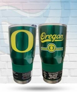 Logo Brands Oregon Ducks 30oz Letterman Stainless Tumbler Drinkware