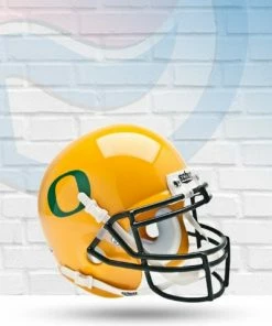 Score Here Oregon Ducks Alternate Gold Schutt Authentic Mini Football Helmet Collectibles
