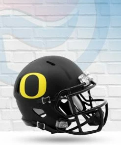 Score Here Oregon Ducks Matte Black Speed Riddell Mini Football Helmet Collectibles