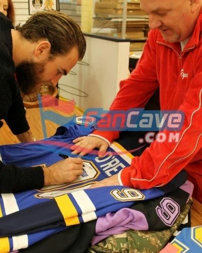 Fan Cave Sports Autographed Memorabilia O'Reilly Schwartz And Schenn St Louis Blues Triple Autographed 16x20 - JSA 2 Fan Cave Sports Autographed Memorabilia O'Reilly Schwartz And Schenn St Louis Blues Triple Autographed 16x20 - JSA