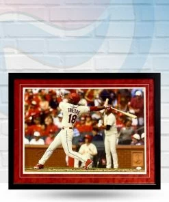 Fan Cave Sports Oscar Tavares St Louis Cardinals Autographed Framed 16x24 - JSA COA