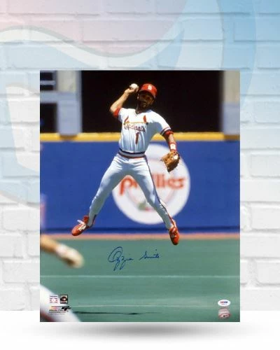 Fan Cave Sports Ozzie Smith St Louis Cardinals Autographed Vertical Throwing 16x20 Photo - PSA Autographed Memorabilia 1 Fan Cave Sports Ozzie Smith St Louis Cardinals Autographed Vertical Throwing 16x20 Photo - PSA Autographed Memorabilia