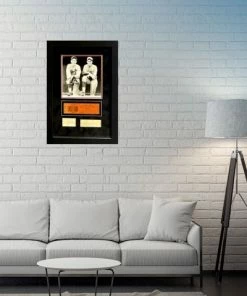 Fan Cave Sports Autographed Memorabilia Paul And Dizzy Dean St Louis Cardinals Autographed Framed Cuts W/ Exhibition Game Ticket - JSA Full Letter