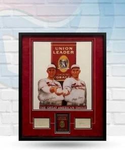 Fan Cave Sports Autographed Memorabilia Paul And Dizzy Dean St Louis Cardinals Custom Autographed Framed Union Leader Promo Poster With Original Can - JSA