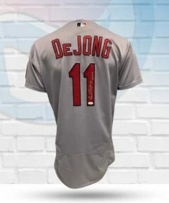 Fan Cave Sports Paul DeJong St Louis Cardinals Autographed Game Used Authentic Nike Jersey W/ "GU 2021" - JSA
