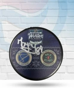 Fan Cave Sports Pavel Buchnevich St Louis Blues Autographed 2022 Winter Classic Dueling Logo Puck - JSA
