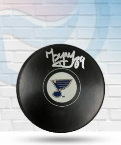 Fan Cave Sports Pavel Buchnevich St Louis Blues Autographed Logo Puck - JSA