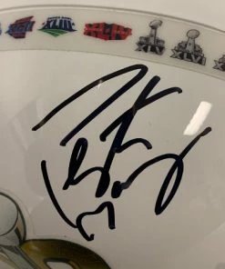 Fan Cave Sports Peyton Manning Autographed Full Size Super Bowl 50 'On The 50' Authentic Helmet - Steiner & Fanatics COA Autographed Memorabilia