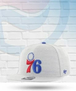 '47 Brand Hats Philadelphia 76ers Boreland Captain Snapback Hat