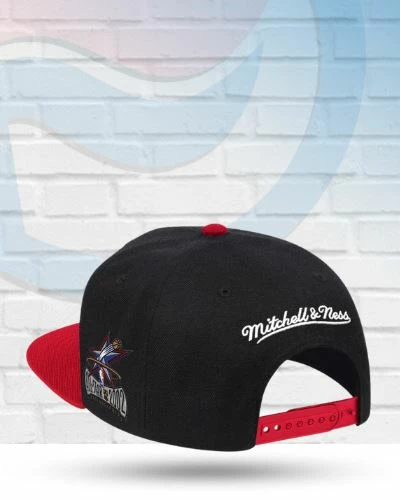 Mitchell & Ness Philadelphia 76ers Mitchell And Ness 2002 All Star Side Patch Snapback Hat Hats 2 Mitchell & Ness Philadelphia 76ers Mitchell And Ness 2002 All Star Side Patch Snapback Hat Hats