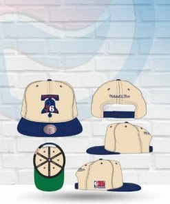 Mitchell & Ness Philadelphia 76ers Mitchell And Ness 35th Anniversary Side Patch Snapback Hat