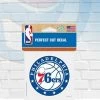 WinCraft Philadelphia 76ers Perfect Cut Decal 4" X 4" Decals