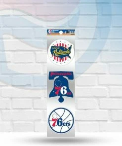 Rico Industries Philadelphia 76ers Retro Spirit 3-Pack Decal Set Decals