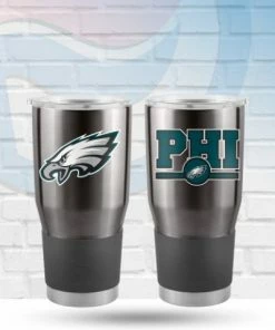 Logo Brands Philadelphia Eagles 30oz Letterman Stainless Tumbler