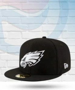 New Era Philadelphia Eagles Black And White 59FIFTY Fitted Hat