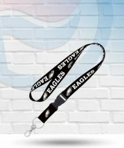 WinCraft Lanyards Philadelphia Eagles Black Lanyard W/ Detachable Buckle