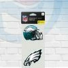 WinCraft Philadelphia Eagles Helmet And Logo Set Of Two Perfect Cut Decals 4" X 4"