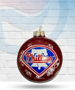 Michigan Philadelphia Phillies Sports Collectors Series Glass Christmas Tree Ornament