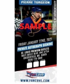 Fan Cave Sports Autographed Memorabilia Pierre Turgeon St Louis Blues Autographed Reebok Home Jersey- COA