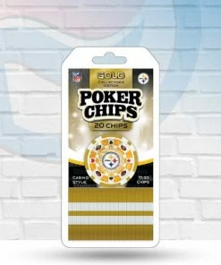 Masterpieces Puzzle Co Pittsburgh Steelers 20 Piece Poker Chips Games