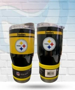 Logo Brands Drinkware Pittsburgh Steelers 24oz Twist Stainless Tumbler