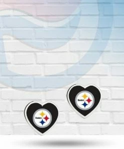 WinCraft Pittsburgh Steelers 3D Heart Post Earrings