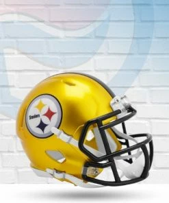 Score Here Collectibles Pittsburgh Steelers Flash Speed Riddell Mini Football Helmet
