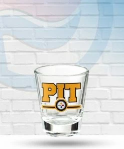 Logo Brands Pittsburgh Steelers Letterman Shot Glass