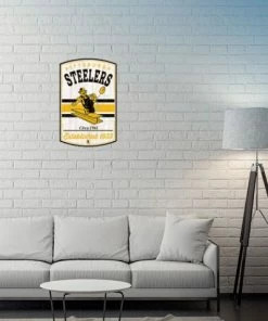 WinCraft Wall Signs Pittsburgh Steelers Retro 11" X 17" Wooden Sign