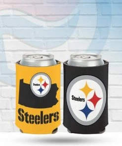 WinCraft Pittsburgh Steelers State Shape Can Koozie Drinkware