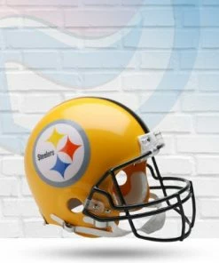 Score Here Pittsburgh Steelers 2007 VSR4 Gold Riddell Mini Football Helmet Collectibles