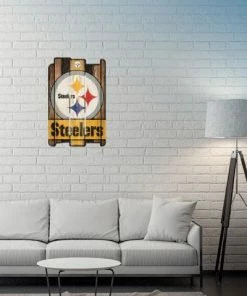 Wincraft Wall Signs Pittsburgh Steelers Wood Fence 11" X 17" Wooden Sign