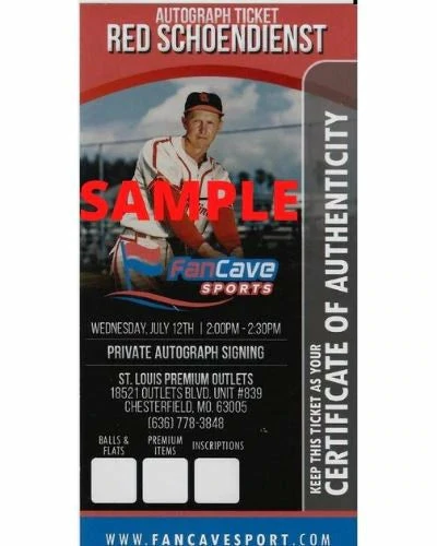 Fan Cave Sports Autographed Memorabilia Red Schoendienst St Louis Cardinals Autographed Black And White 11x14 Photo 3 Fan Cave Sports Autographed Memorabilia Red Schoendienst St Louis Cardinals Autographed Black And White 11x14 Photo