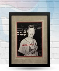 Fan Cave Sports Red Schoendienst St Louis Cardinals Autographed Framed 11x14 - COA