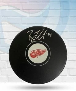 Fan Cave Sports Robby Fabbri Detroit Red Wings Autographed Logo Puck - COA