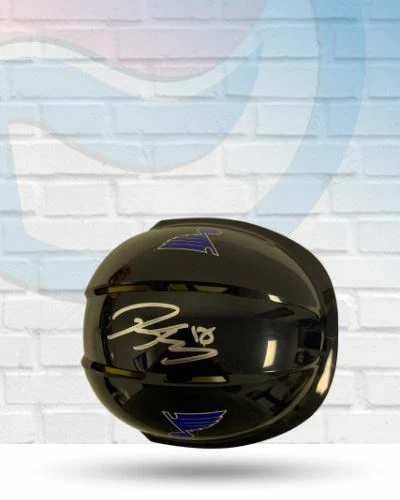Fan Cave Sports Robert Thomas Autographed St Louis Blues Mini Replica Helmet: Navy - JSA Autographed Memorabilia 1 Fan Cave Sports Robert Thomas Autographed St Louis Blues Mini Replica Helmet: Navy - JSA Autographed Memorabilia