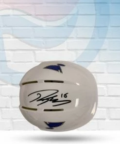 Fan Cave Sports Robert Thomas Autographed St Louis Blues Mini Replica Helmet: White - JSA Autographed Memorabilia