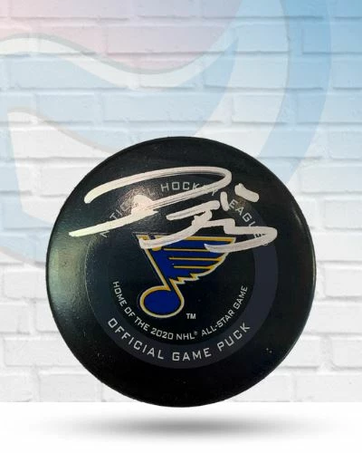 Fan Cave Sports Robert Thomas St Louis Blues Autographed Official Game Puck - COA 1 Fan Cave Sports Robert Thomas St Louis Blues Autographed Official Game Puck - COA