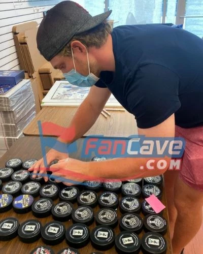 Fan Cave Sports Robert Thomas St Louis Blues Autographed Official Game Puck - COA 2 Fan Cave Sports Robert Thomas St Louis Blues Autographed Official Game Puck - COA