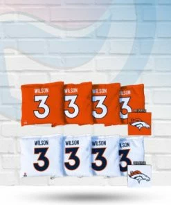 Victory Tailgate Games Russel Wilson Denver Broncos Regulation Cornhole Bag Set