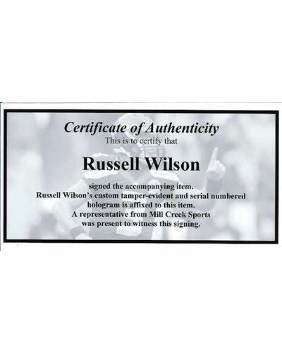 Fan Cave Sports Russell Wilson Seattle Seahawks Autographed Full Size Speed Helmet - COA 3 Fan Cave Sports Russell Wilson Seattle Seahawks Autographed Full Size Speed Helmet - COA