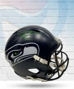 Fan Cave Sports Russell Wilson Seattle Seahawks Autographed Full Size Speed Helmet - COA