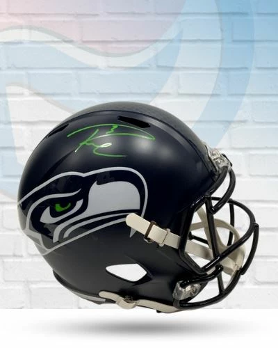 Fan Cave Sports Russell Wilson Seattle Seahawks Autographed Full Size Speed Helmet - COA 1 Fan Cave Sports Russell Wilson Seattle Seahawks Autographed Full Size Speed Helmet - COA