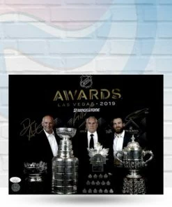 Fan Cave Sports Ryan O'Reilly / Craig Berube / Doug Armstrong St Louis Blues Triple Autographed Photo - JSA