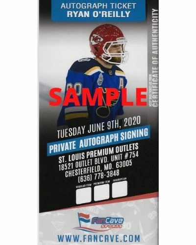 Fan Cave Sports Ryan O'Reilly St Louis Blues Autographed Fanatics White All Star Jersey - COA Autographed Memorabilia 4 Fan Cave Sports Ryan O'Reilly St Louis Blues Autographed Fanatics White All Star Jersey - COA Autographed Memorabilia