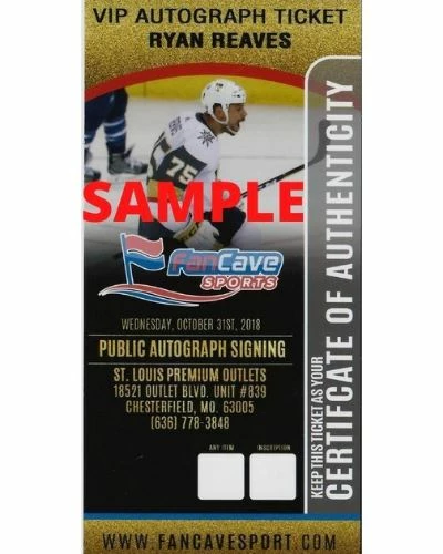 Fan Cave Sports Ryan Reaves St Louis Blues Autographed 2005 Draft Puck Extra Fine- COA 3 Fan Cave Sports Ryan Reaves St Louis Blues Autographed 2005 Draft Puck Extra Fine- COA