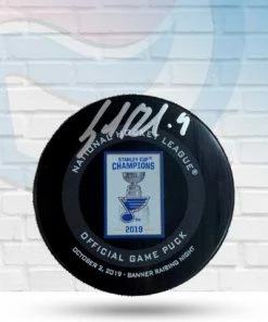 Fan Cave Sports Sammy Blais St Louis Blues Autographed Banner Raising Official Game Puck - Blais COA